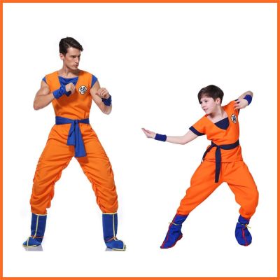 Master Roshi Parent-child Cosplay Son Goku Piccolo Adults and Kids Costume Anime Set Halloween Children Cool Outfit