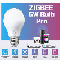 AC100-240V ZigBee 3.0 Smart LED Bulb Pro RGBCCT E27 E26 6W Light Bulb Work with Amazon Echo Plus SmartThings APPVoiceRF Remote