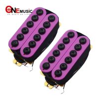 A Set Adjustable Metal Double Coil Electric Guitar Pickups Humbucker Punk Purple