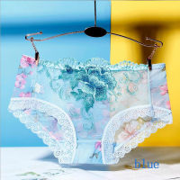 2021Big Flower Embroidered Lace Panties Womens Underwear Panties Briefs Low Waist Large Size Seamless Sexy Women intimates