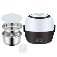 Mini Rice Cooker Electric Lunch Box Portable Food Warmer 123 Layers Stainless Steel Container for Office School Home