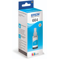 Epson INK รุ่น T664200 2 ชิ้น (Cyan) ของแท้ สำหรับเครื่อง L-SERIES For Epson L100, L110, L120, L200, L210,l220, L300,L310, L350, L355,L365, L455, L550, L555,L565, L1300 (BLACK)