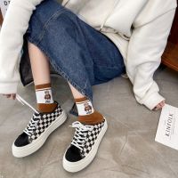 Fashion Round Toe New Style Lace-Up Solid Color Comfortable Casual All-Match Canvas Shoes