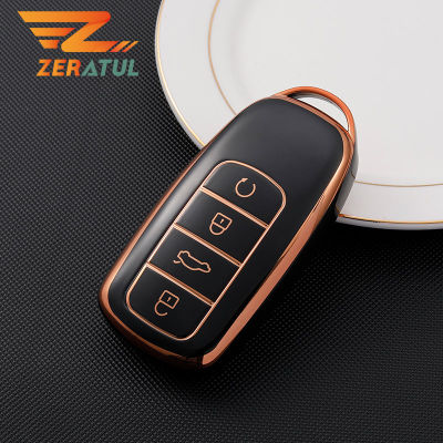 Zeratul รถยนต์ที่สำคัญที่ครอบคลุมกรณีเชลล์กระเป๋ากุญแจรีโมทป้องกันสำหรับเฌอรี่ Tiggo 8บวก Arrizo 5บวกพวงกุญแจอุปกรณ์รถยนต์