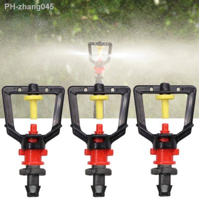 Garden Drip Irrigation Sprinkler 360 Degree Refraction Micro Nozzle 1/4 Inch Barb Connected Spray System for Garden Irrigation