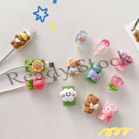 【Ready Stock】 ☜ B40 Casing for USB Charging Cable Protector Data Line Cord Macaron Color (12 Styles) Cartoon Bunny Bear Sunflower Love Clouds Tulip Soft TPU Cover for Android Type-C 1PCS