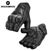 ROCKBROS ถุงมือจักรยาน Unisex ลื่นระบายอากาศกันกระแทกสบายเบาครึ่งนิ้วถุงมือจักรยานขี่จักรยานอุปกรณ์