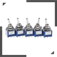 WonderfulBuyinge 5pcs 6 P สลับสวิตช์6A 125VAC 6 Pin DPDT ON-ON MINI TOGGLE SWITCH ใหม่