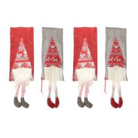 4Pcs Wine Bottle Cover Christmas Wine Bottle Dust Cover Christmas Wine Bottle Bag Gift Bags Decorations New Years Decor Xmas