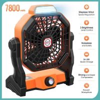 ❅✗✖ Portable Rechargeable Fan Outdoor Camping Fan Mini USB Table Fan With LED Lamp Emergency Night Light Strong Wind