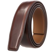 3.0cm 3.1cm High Quality Cow genuine leather mens belt no buckle cowhide strap for male ratchet automatic buckle belts Belts