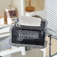 Modern Acrylic Tissue Box Modern Living Room Decoration Home Table Napkin Holder Aesthetic Desk Accessories Tissue Storage Box