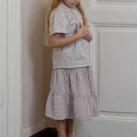 Summer Girls Tiered Ruffle Skirt New Style 100 Cotton Childrens Casual Loose Knee-Length Skirts TZ70