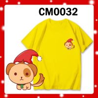 เสื้อยืดผ้าฝ้ายเสื้อยืดผ้าฝ้าย เสื้อยืดคริสต์มาสLOCAL STOCK CHRISTMAS GIFT IDEA NEW CARTOON PRINT SHORT SLEEVE TSHIRT FAMILY XMAS CM0