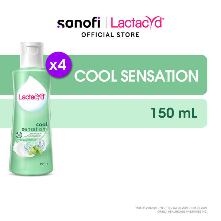 Lactacyd Feminine Wash Cool Sensation 150mL (Bundle of 4) Lazada PH