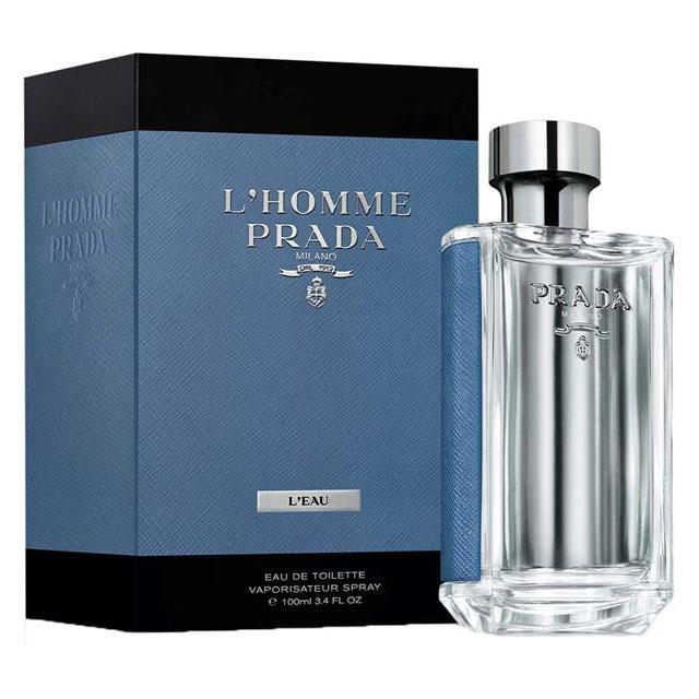 Prada L'Homme Milano L'Eau EDT for Men (100ml) Eau de Toilette LHomme Milano  Blue [Brand New 100% Authentic Perfume/Fragrance] 