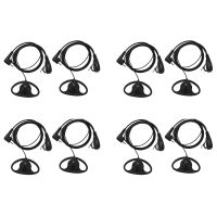 (6 Pack) 2Pin Advanced D Shape Clip-Ear Ptt Headset Earpiece Mic for Motorola 2 Way Radios Gp88S Gp300 Gp68 Gp2000 Gp88