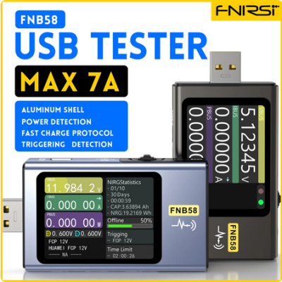 เครื่องวัดไฟฟ้า FNIRSI รุ่น FNB58 แบบ USB Teste Digital Voltmeter Protocol Power PD Trigger Capacity Measuremen