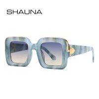 [แฟชั่น] SHAUNA Retro Square ผู้หญิงหรูหราแว่นตากันแดดแฟชั่นแบรนด์ Designer Gradient กระจก Shades UV400ผู้ชายแนวโน้ม Sun Glasses