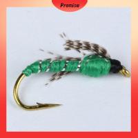 PROMISE หนอนขนแกะ เหยื่อตกปลาบิน Rown caddis Nymph Fly 10 #12 # เหยื่อตกปลาเทราท์ ของใหม่ ด้วงขนกวาง หนอนล่อขนสัตว์ ตกปลาบินตกปลา