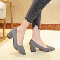 CODkecanm8 [Plus Size 43] Women Suede Pointed High Heels