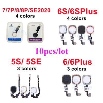 BaRuiLe 10pcs Home Button Flex Cable สําหรับ iPhone 6 7 6S 8 Plus On Off ปุ่มกดเพาเวอร์สําหรับ iPhone 5S 6G 6Plus อะไหล่ทดแทน