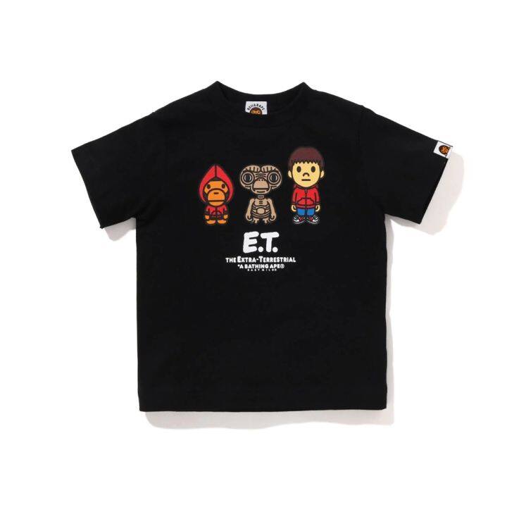 beii-bape-เสื้อยืดแขนสั้นทรงหลวมสำหรับเด็ก-เสื้อยืดการ์ตูนลิงการ์ตูนเอเลี่ยนญี่ปุ่นอินเทรนด์