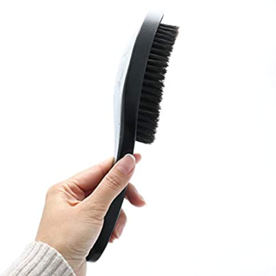 Black Hard and Medium Afro Men Good Quality Hair Brush Curved Wood Handle Boar Bristles 360 Wave Brush Waves Cap Brushes for Man