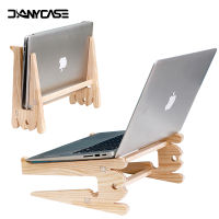 Wood Universal Laptop Stand Cooling Bracket for Notebook Pro Air Pro Detachable Wooden Holder Mount