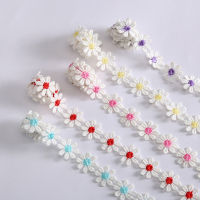 3 Yards Flower Cotton Edge Material Multicolor Small Daisy Lace Ribbon Diy Creative Vase Decoration Material Lace