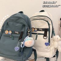 △❏ 2022 new Korean ins college student backpack female high school student computer simple all-match schoolbag travel backpack