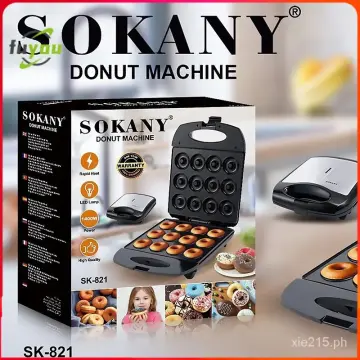 Donut Maker 1200W Baking Tool for Kids Friendly Homemade Nonstick Surface  with