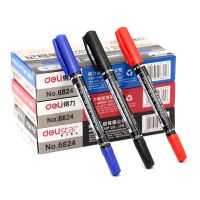 3Pcs/pack Twin Tip Permanent Markers Fine Point ( Black Blue Red ) Ink 0.5mm-1mm Office Supplies