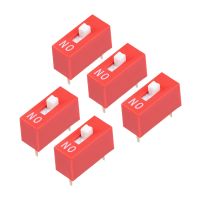 uxcell 5 Pcs Red DIP Switch 1Positions for Circuit Breadboards PCB