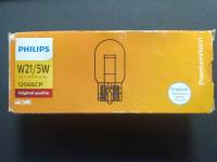 PHILIPS 12V W21/5W  หลอดไฟท้ายแบบเสียบ 2 จุด ฟิลิปส์  ( 12066CP  ) # หลอดไส้ # ราคาต่อ  1 หลอด# MADE IN JAPAN