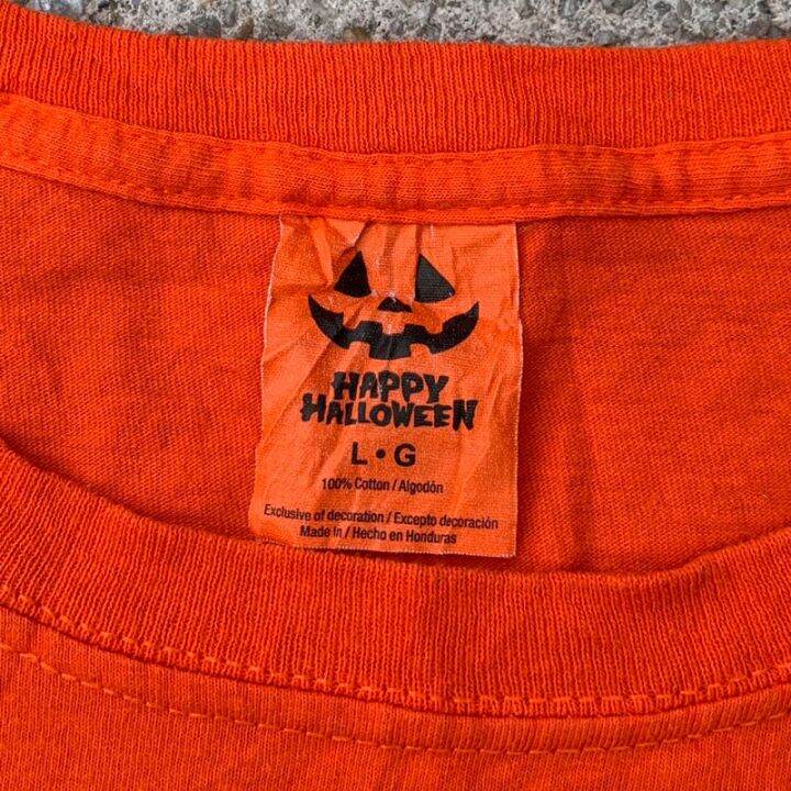 ขายปีใหม่เสื้อยืด-happy-halloween-t-shirt-size-l-made-in-hondurass-5xl