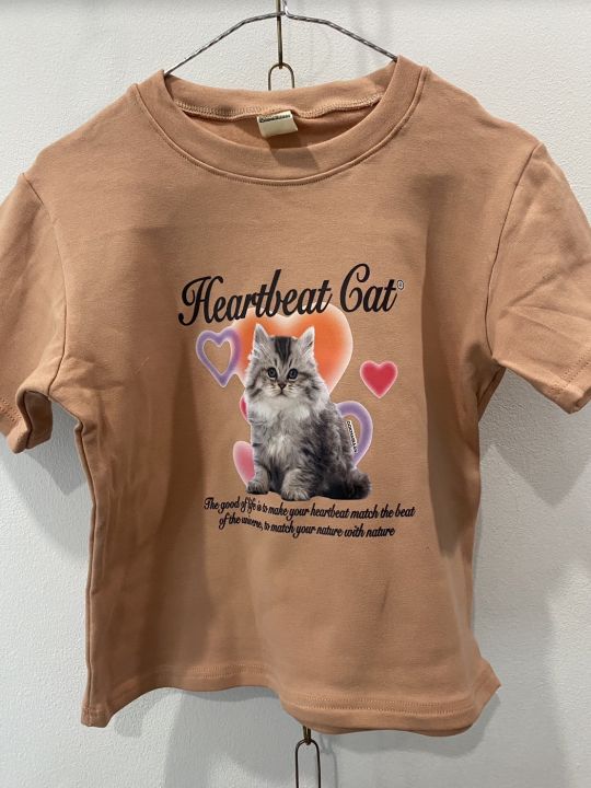 เสื้อ-crop-heartbeat-cat