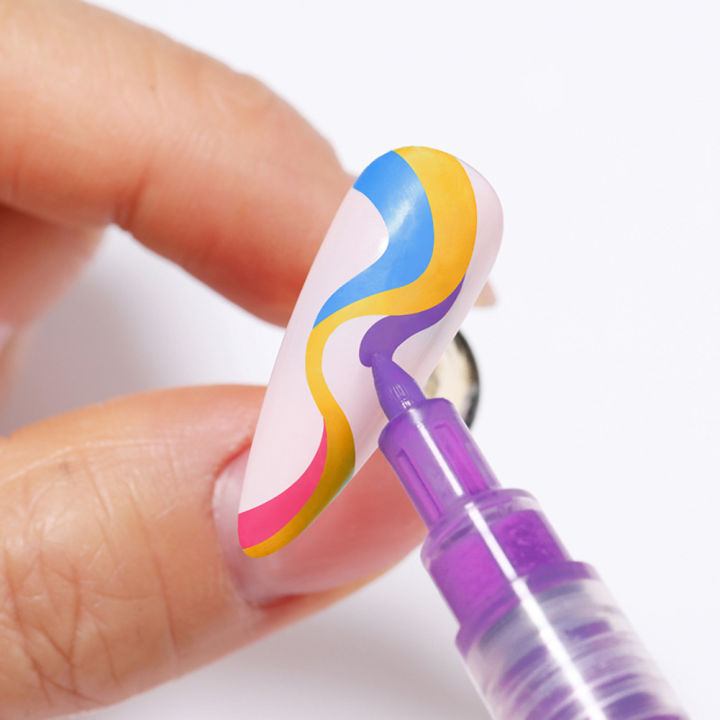 lamart-store-16-สีเล็บปากกาเพ้นท์เล็บแต่งแต้มปากกาวาดเส้นเล็บปากกากราฟฟิตีปากกากาวเล็บ-diy-เครื่องมือทำเล็บอุปกรณ์แต่งเล็บ