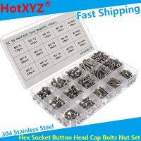 304 Baja Tahan Karat Soket Hex Bulat Tombol Kepala Baut Set Mur Pan Hexagon Allen Soket Drive Sekrup Bermacam-macam Kit