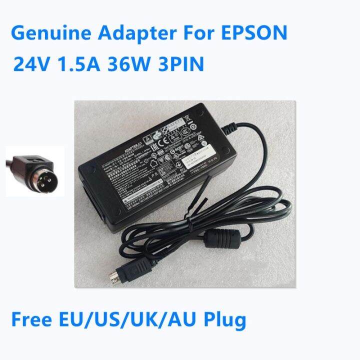 Genuine 24V 1.5A 36W 3PIN M235B M235A AC Adapter For EPSON DA36E24 TMU220 TMT88II SCANNER