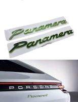 โลโก้ตัวอักษร พานาเมร่า พื้นเขียว ไฮบริด ปอเช่ พอซ Emblem - "Panamera " in Chrome/Acid Green porsche hybrid porsche