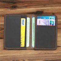 100 Kulit Asli Dompet Kartu Kredit Dompet Tempat Kartu Retro Dompet Pria Kulit Kuda Gila