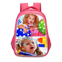 New Girls School Backpack Little Black Girl Diana Show Print Primary School Bags 6-10 Years Children Bookbag Kids Satchel