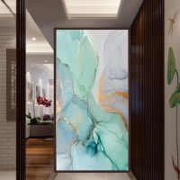 Abstract Ink No Glue Privacy Window Film Vinyl Static Cling Frosted Stained Glass Decorative Window Sticker Window Film Window Sticker and Films