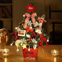 Desktop Mini Christmas Tree Decoration Set with Lights Christmas Decor