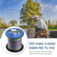 300M 4 Strands Braided Fishing Wire Abrasion Resistant PE Line Carp Fishing Wire 12.4-90LB for Saltwater and Freshwater