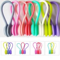 4pcs Magnetic Silicone Cable Ties Cable Cord Winder Multifunction Home Office Headphones USB Cable Wire Organizer Enrolador Cable Management