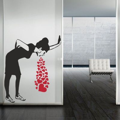 Love Sick By Banksy Vinyl Wall Decal Alternative Wall Art Stickers For Bedroom Living Room Play Room Decor Interior Murals 4468