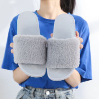 2020 Fashion Women Slippers Furry Fur Slides Home Flip Flops Fluffy Plush House Shoes Female Winter Warm Slippers MTX84