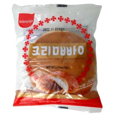 ขนมปังเกาหลี รสดั้งเดิม samlip cream bread 삼립 전통 크림빵 75G